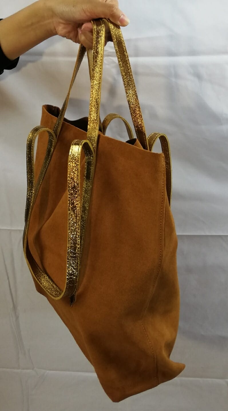 Sac cabas fashion daim