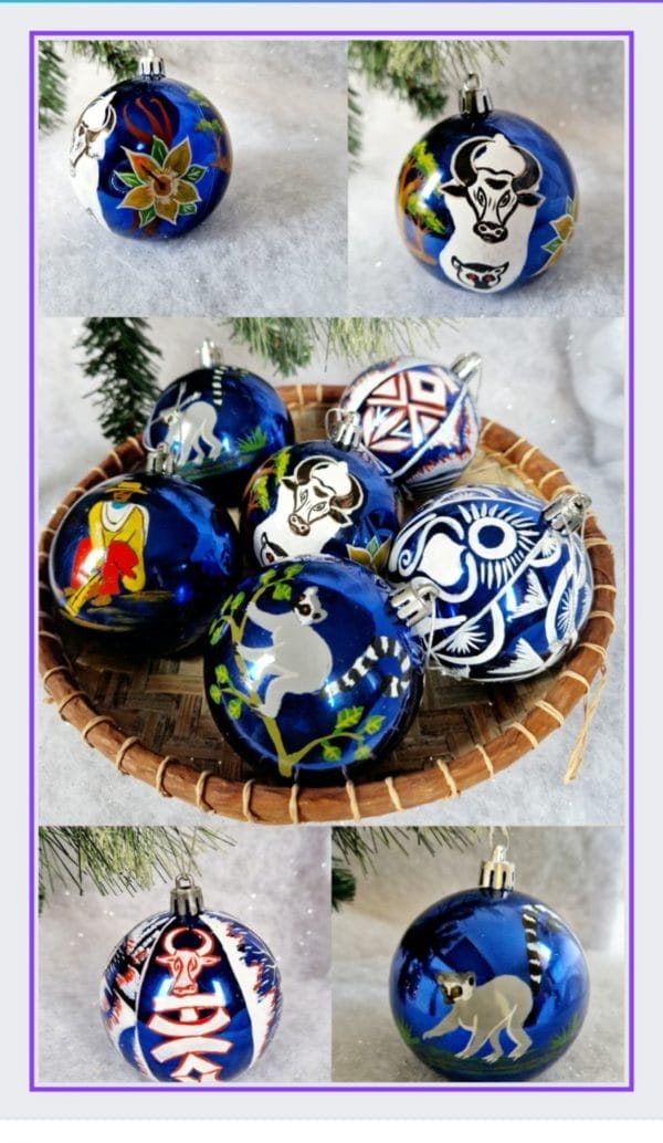 6 Boules de Noël/ décoration de Noël/collection NOËL ARTISANAL/ Madagascar – Image 11