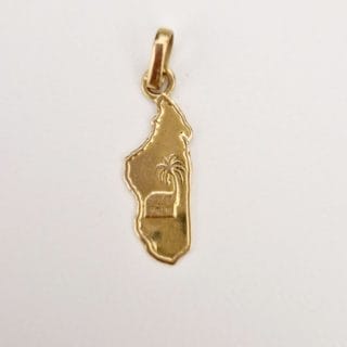 pendentif Madagascar en Or 18K artisanal