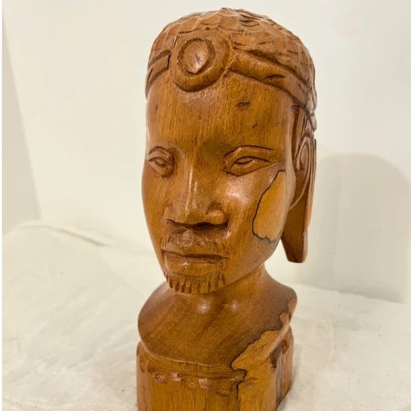 Statuette en Bois – Tête d'Homme