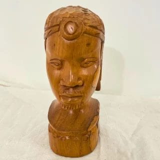 Statuette en Bois – Tête d'Homme