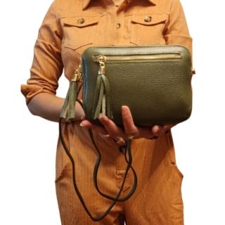 Sac en Cuir Italien Vert