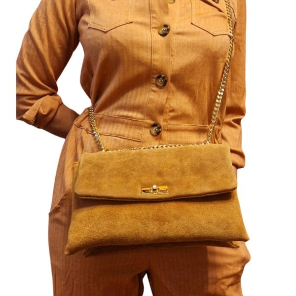 Sac en daim naturel camel