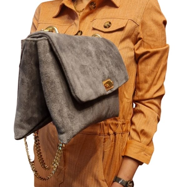 Sac en Daim Gris